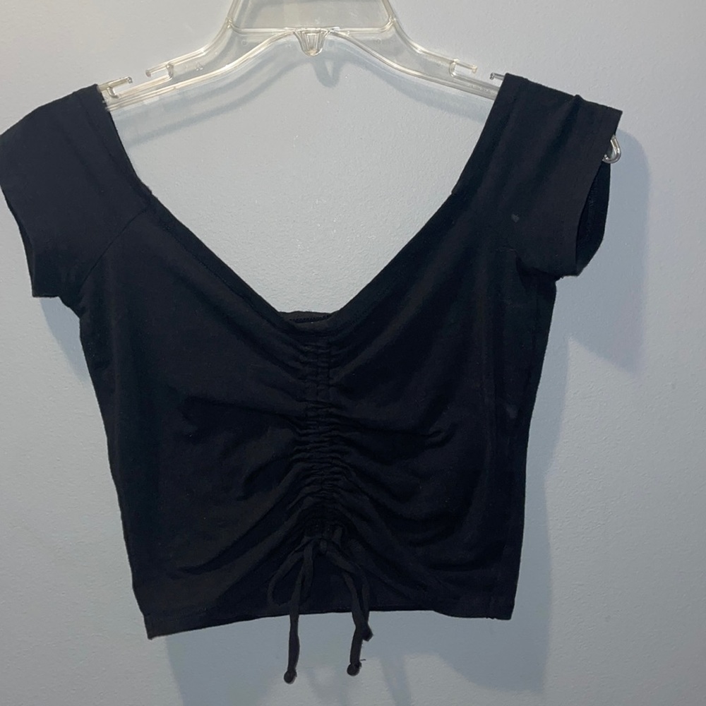 Hollister medium black somewhat off the shoulder top.
